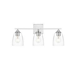 Harris 3 light Chrome and Clear Bath Sconce
