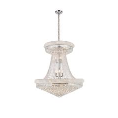 Primo 28 light Chrome Chandelier Clear Royal Cut Crystal