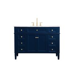 48 inch Single bathroom vanity in blue