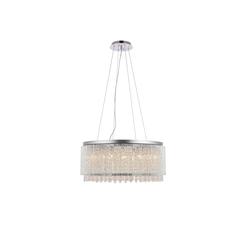 Influx 14 light Chrome Pendant Clear Royal Cut Crystal