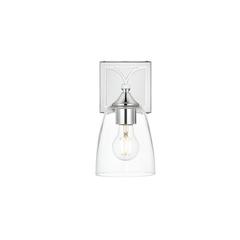 Harris 1 light Chrome and Clear Bath Sconce
