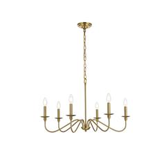 Rohan 30 inch chandelier in Satin Gold