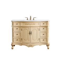 48 inch Single Bathroom vanity in light antique beige