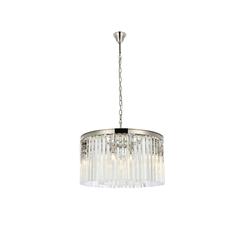 Sydney 8 light polished nickel Chandelier Clear Royal Cut Crystal