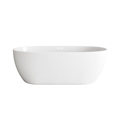 77 inch Soaking Bathtub in Glossy White with Polished White Trim