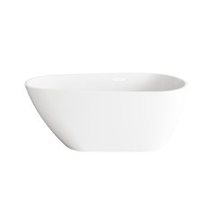 59 inch Bathtub in Glossy White with Polished White Trim