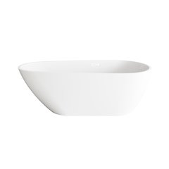 67 inch Bathtub in Glossy White with Polished White Trim