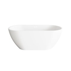 59 inch Bathtub in Glossy White with Polished White Trim
