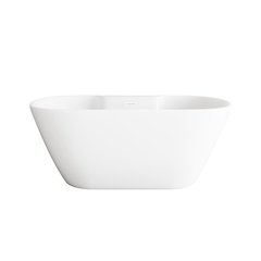 59 inch Bathtub in Glossy White with Polished White Trim