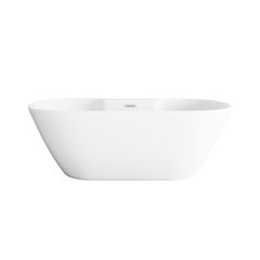 67 inch Bathtub in Glossy White with Chrome Trim