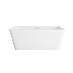 59 inch Bathtub in Glossy White with Chrome Trim