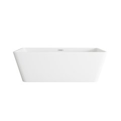 67 inch Bathtub in Glossy White with Chrome Trim