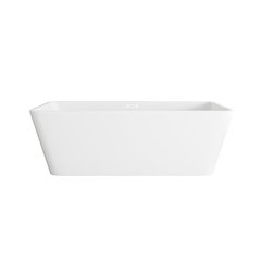 67 inch Bathtub in Glossy White with Polished White Trim