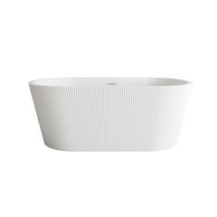 59 inch Bathtub in Glossy White with Chrome Trim