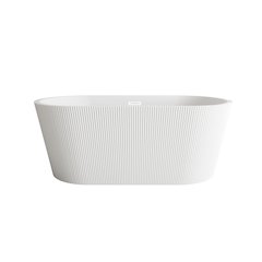59 inch Bathtub in Glossy White with Polished White Trim