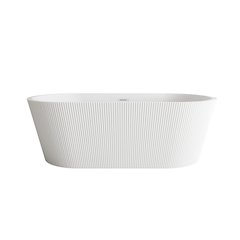 67 inch Bathtub in Glossy White with Chrome Trim