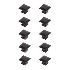 Cecil 1.3" Oil-rubbed Bronze Square Knob Multipack (Set of 10)