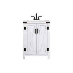 24 inch Single bathroom vanity in white