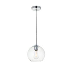 Baxter 1 Light Chrome Pendant With Clear Glass
