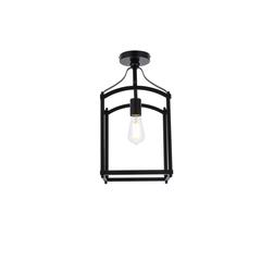 Janet 1 light flush mount in black