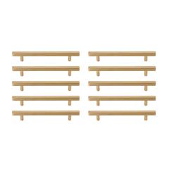 Dior 6-5/16" Center to Center Brass Bar Pull Multipack (set of 10)