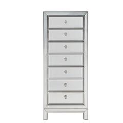 Lingerie Chest 7 drawers 18in. W x 15in. D x 42in. H in antique silver paint