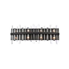 Serena 30 inch crystal bath sconce in black