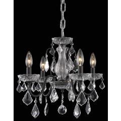 Calista Collection Pendant D17in H15in Lt:4 Dark Bronze Finish