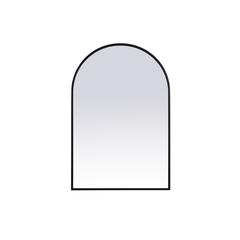 Metal Frame Arch Mirror 24x36 Inch in Black