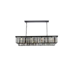 Sydney 12 light Matte Black Chandelier Silver Shade (Grey) Royal Cut Crystal