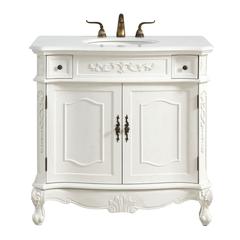 36 inch Single Bathroom vanity in Antique White