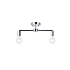 Zane 2 lights chrome flush mount