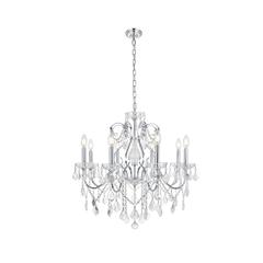 St. Francis 8 light Chrome Chandelier Clear Royal Cut Crystal
