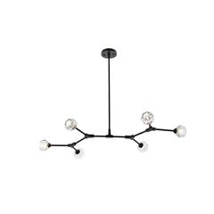 Zayne 6 Light Pendant in Black