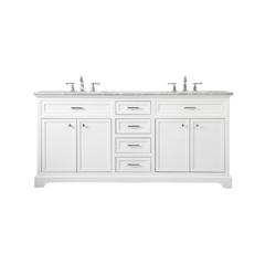 72 inch double bathroom vanity in white