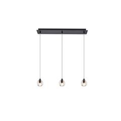 Eren 3 lights Black pendant