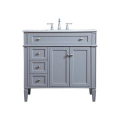 36 inch Single bathroom vanity in Grey