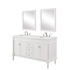 60 inch Single Bathroom vanity in Antique White