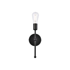 Keely 1 light black wall sconce
