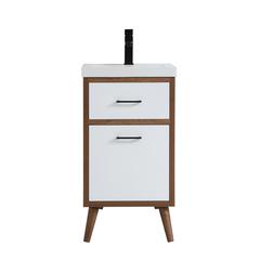 18 inch bathroom vanity in matte white
