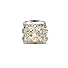 Madison 1 light polished Nickel Wall Sconce Clear Royal Cut Crystal
