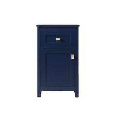 18 Inch Wide Bathroom Storage Freedstanding Cabinet In Blue