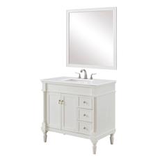 36 inch Single Bathroom vanity in Antique White