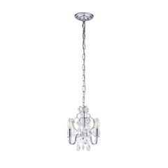 Karter Collection Pendant D9.5 H12.2 Lt:3 Chrome Finish