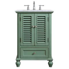 24 inch Single Bathroom Vanity in Vintage Mint