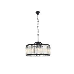 Chelsea 8 light Matte Black Chandelier Clear Royal Cut Crystal