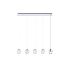 Eren 5 lights Chrome pendant