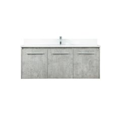 48 Inch Single Bathroom Vanity In Concrete Grey With Backsplash