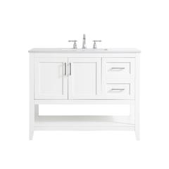 42 inch Single Bathroom Vanity in White