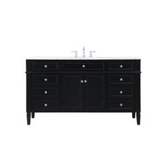 60 inch Single bathroom vanity in black